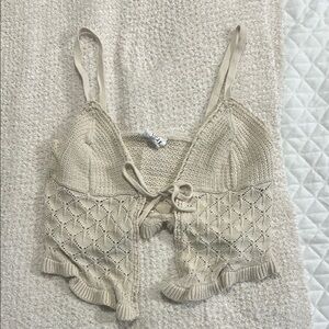 Olive & Oak Cream Knit Bralette